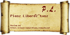 Plesz Liberátusz névjegykártya